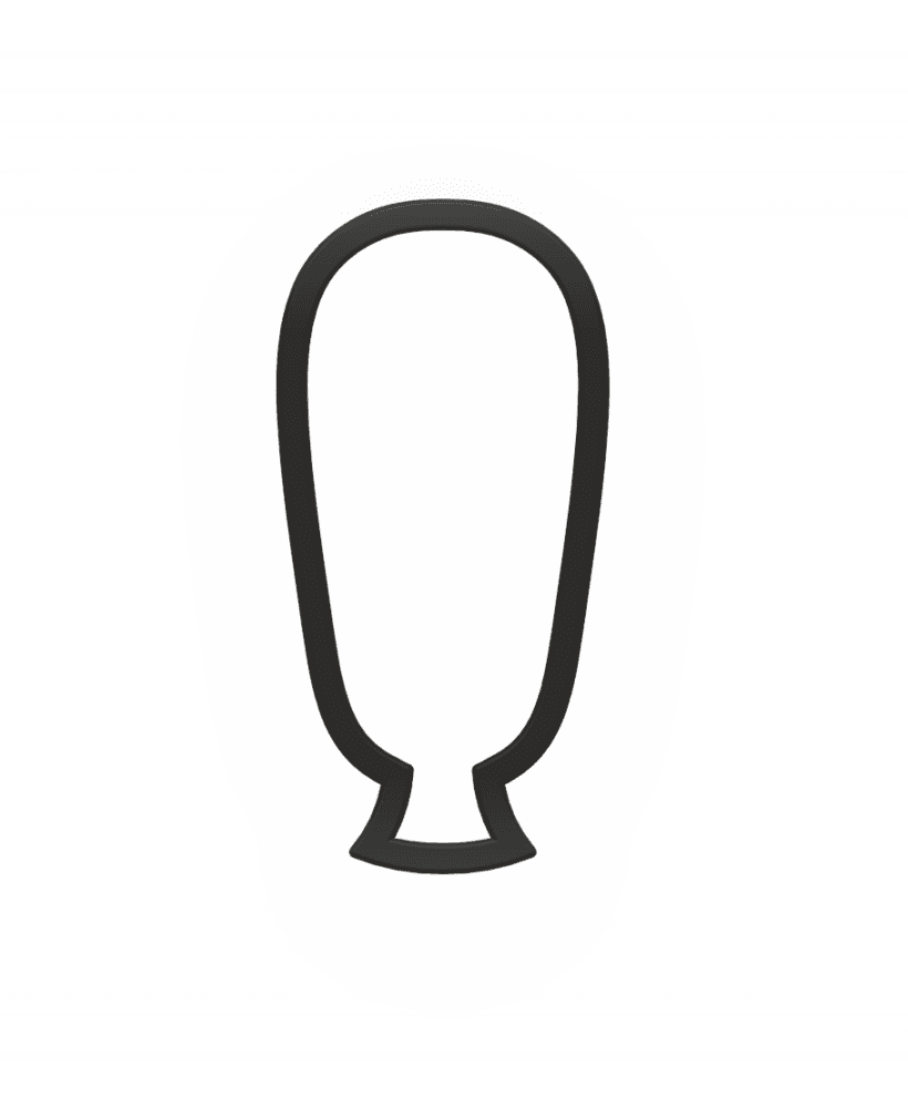 Long Balloon Cookie Cutter STL File - 4 inches 3d model