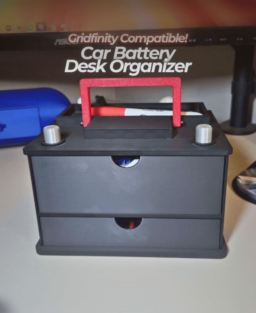 Car Battery Storage System - Gridfinity Compatible 3d model