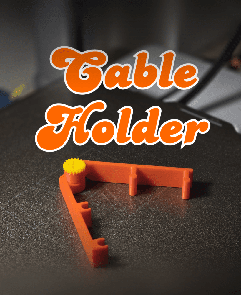 Cable Holder – Click, Lock & Organize in Style! 3d model