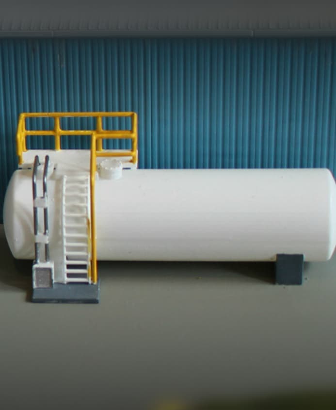 N Scale Diesel Storage Tank 3d model