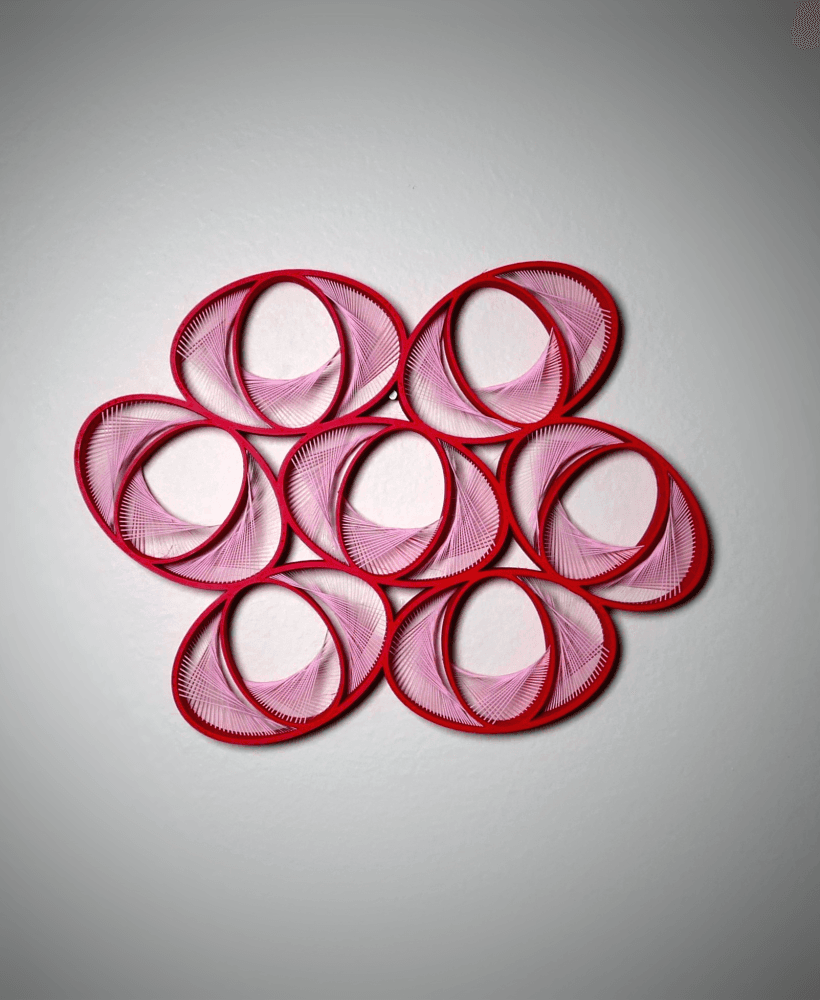 Oval String Art 3d model