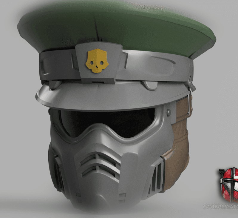 Helldivers 2 - CPH-26 Commandant Helmet Cosplay 1:1 Replica 3d model