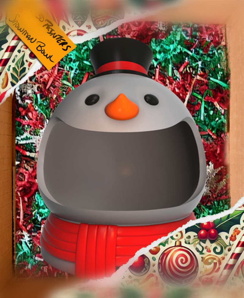 Christmas Snowman Candy Bowl 2024.3mf 3d model
