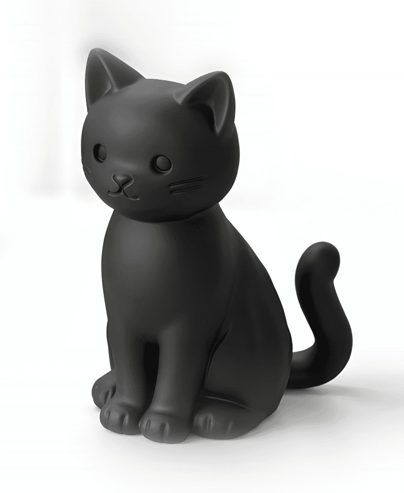 Sitting Cat STL | Modern Cat Statue | Cute Cat Model | Minimalist Cat | 3d model