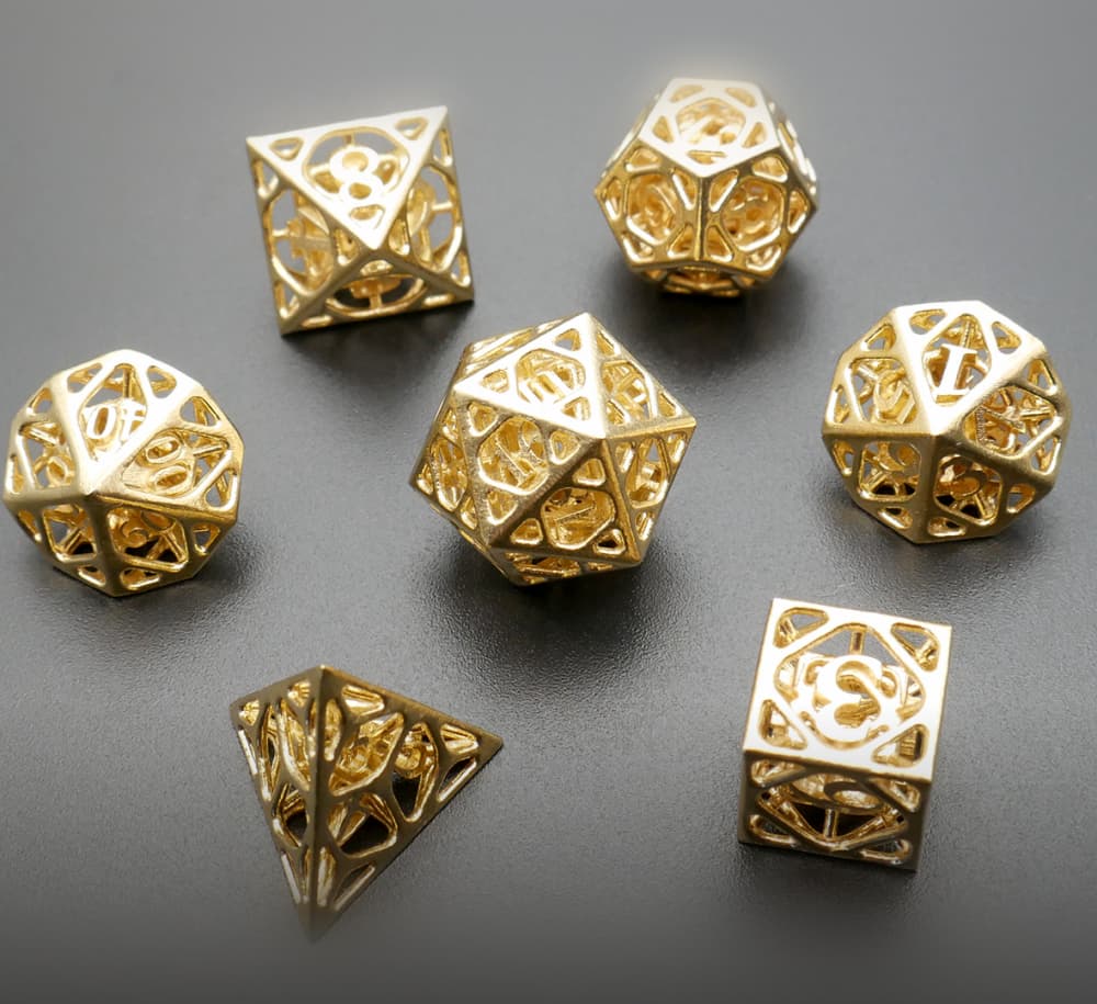 Cage Dice Set with Decader Mini 3d model