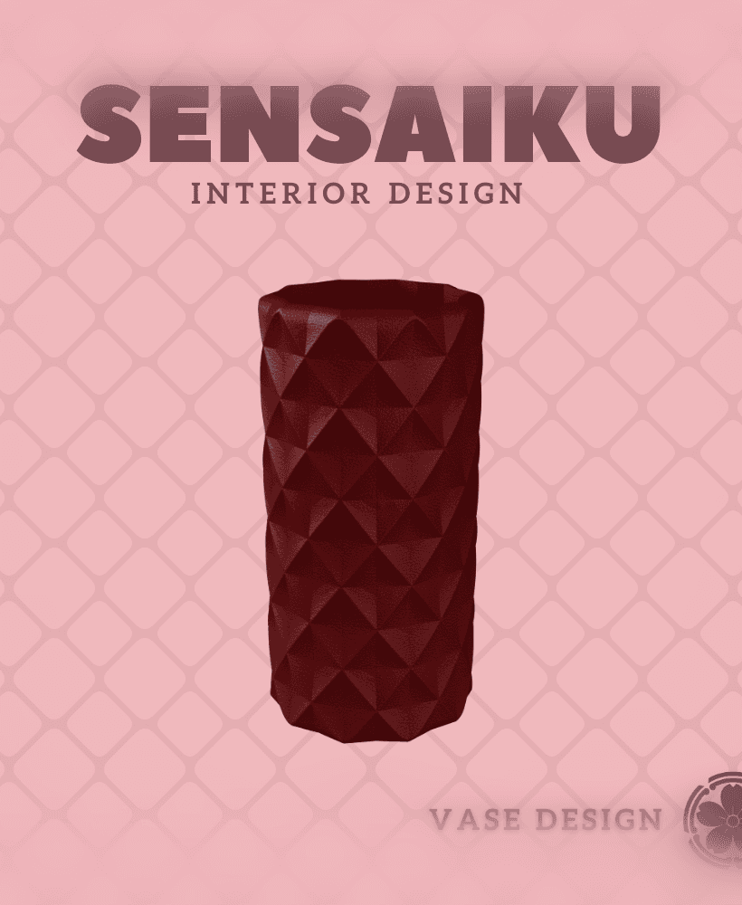 267. Cylinder - V267 Custom Vase Design - Ikebana Home Decoration 3d model