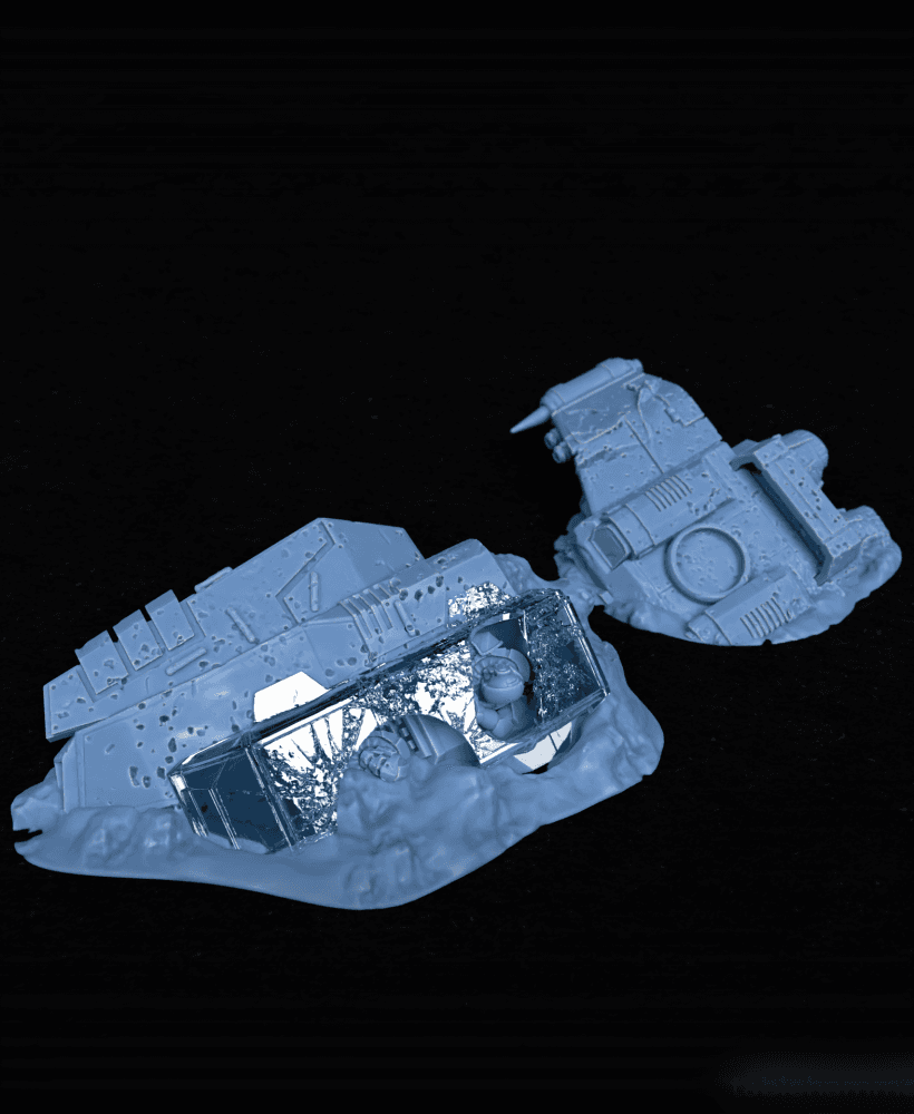 Human Skimmer Wreck (Casualties Scenery) 3d model