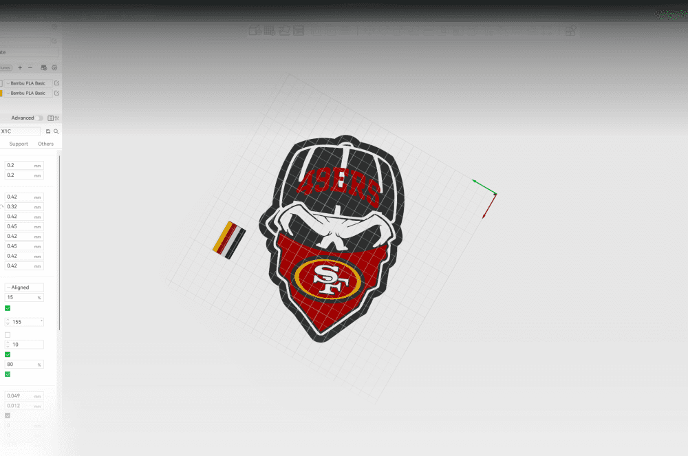 San Francisco 49ers Face Plate 3d model