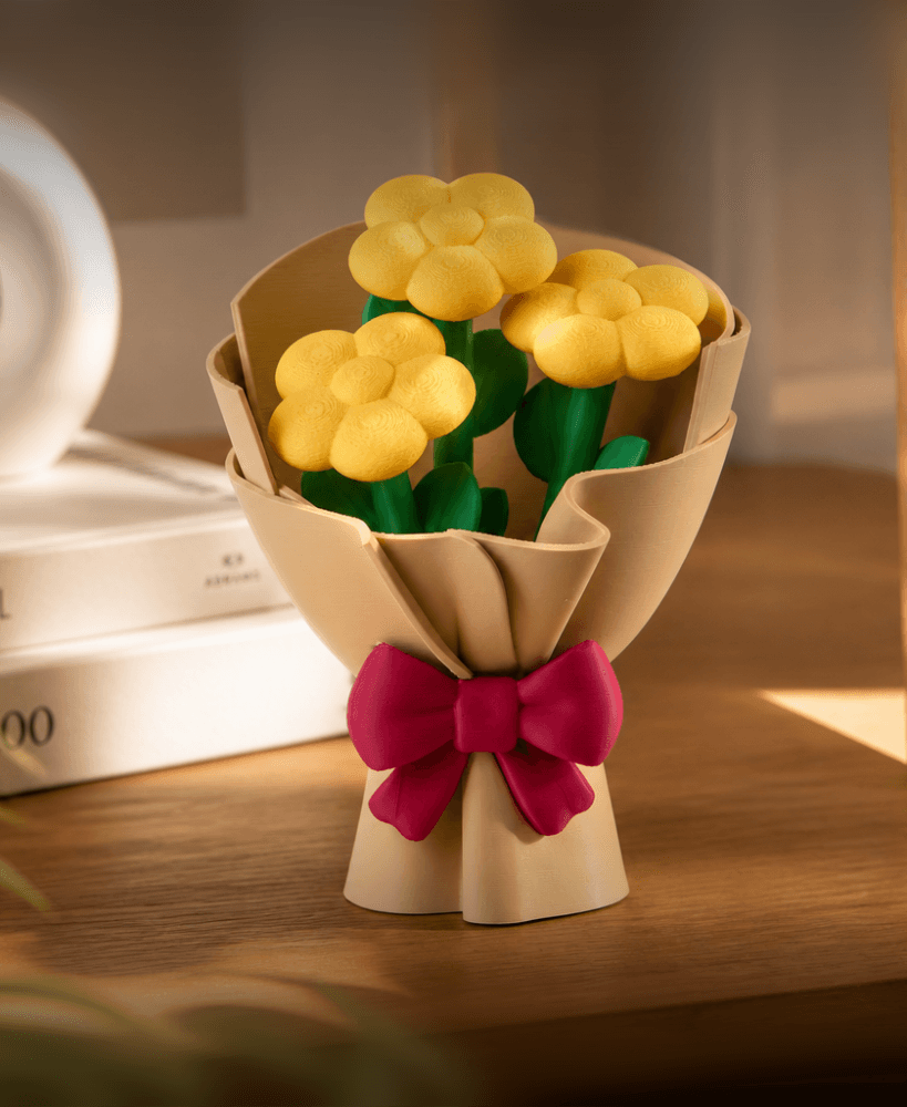 Sunny Daisy Bouquet Sculpture 3d model