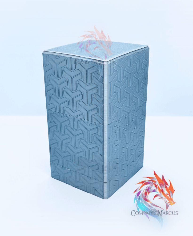 MTG Commander Box with relief and dice compartment / 3mf included 3d model
