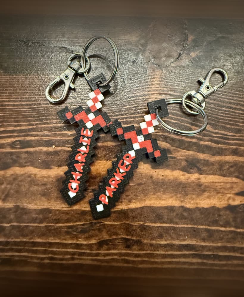 Mincraft Sword Keychain 3d model