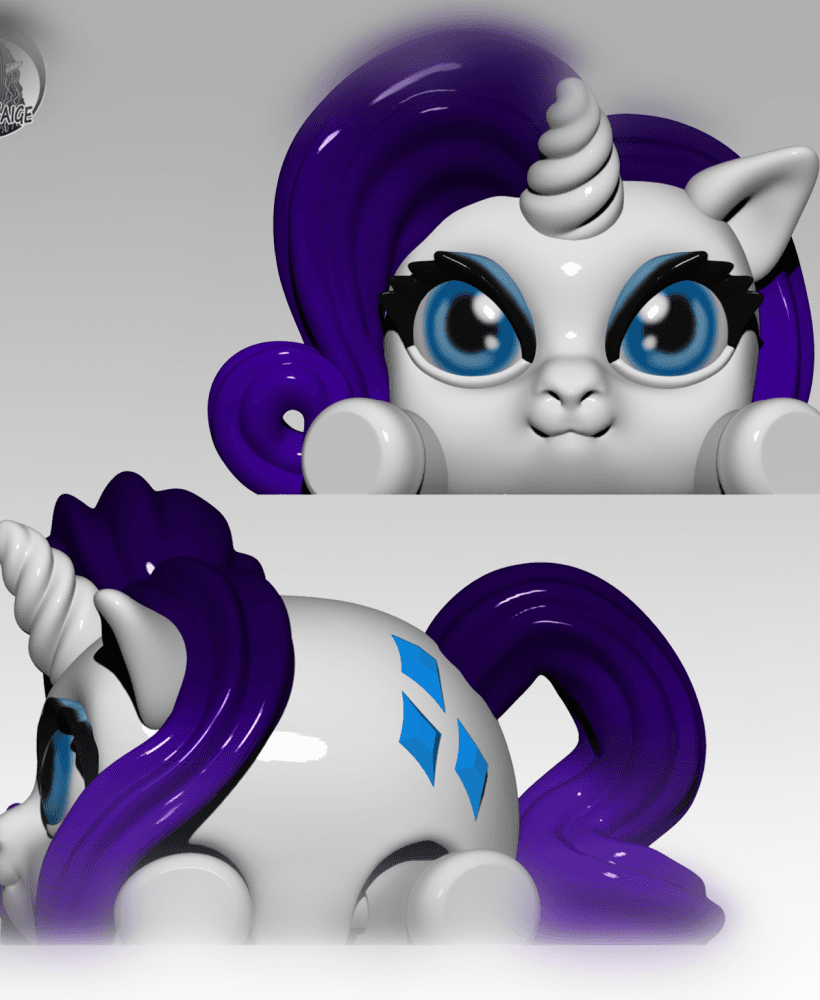 Diamond Pony Puff - Extra Model 3d model