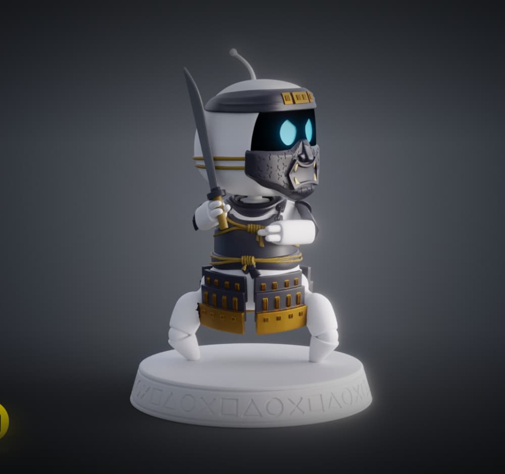Astro Bot - Jin Sakai Ghost of Tsushima 3d model