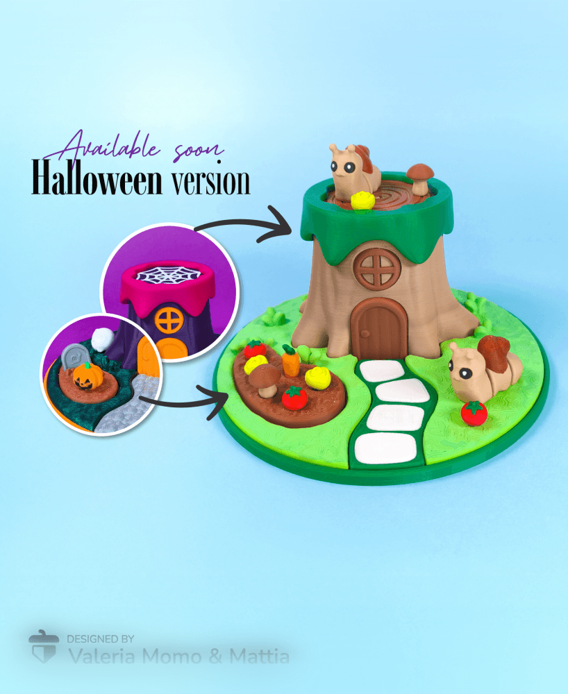 Diorama for Cute Flexi Animals, Snail Edition 3d model