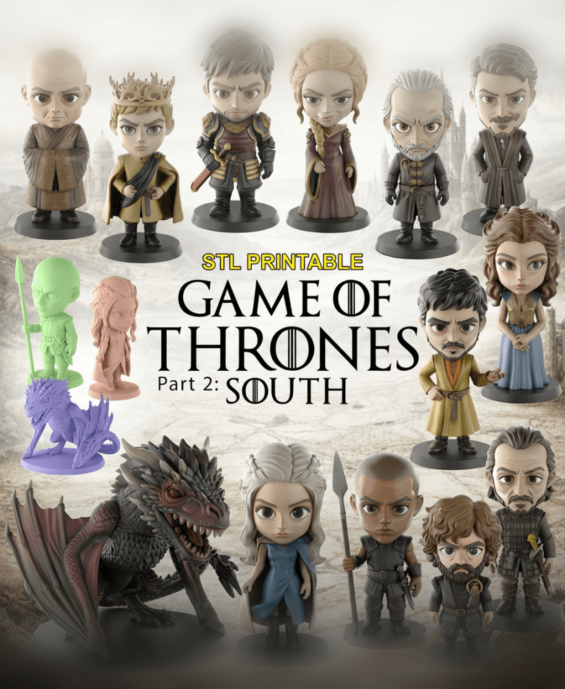 Game of Thrones South STL Files Part 2 - Daenerys Tyrion - 3D Print Models 3d model