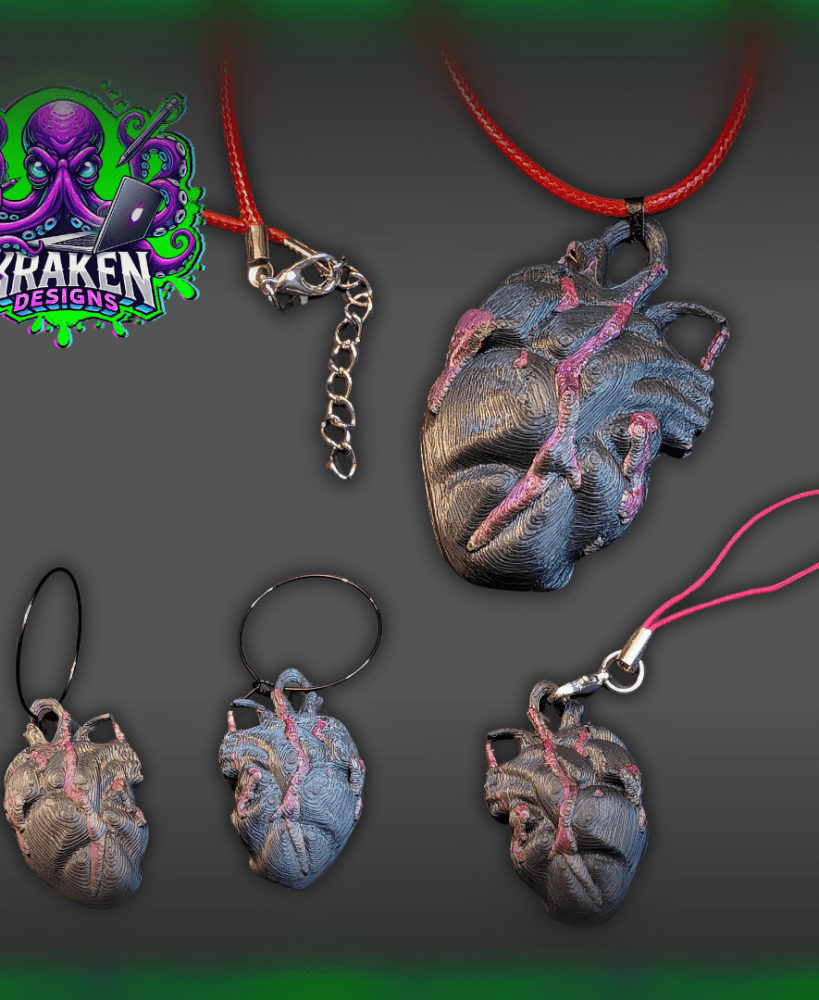 Bleeding Heart Earrings/keyring 3d model