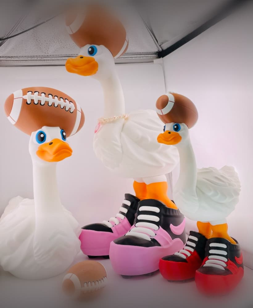 Football Hat Goose Gear for Porch Goose 3d model