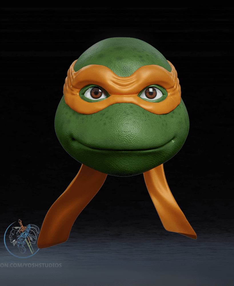 Orange Turtle Helmet 3D Printer File STL 3d model