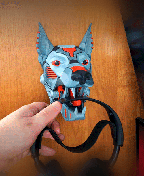 Cyber Dog: Universal Headphone Holder 3d model
