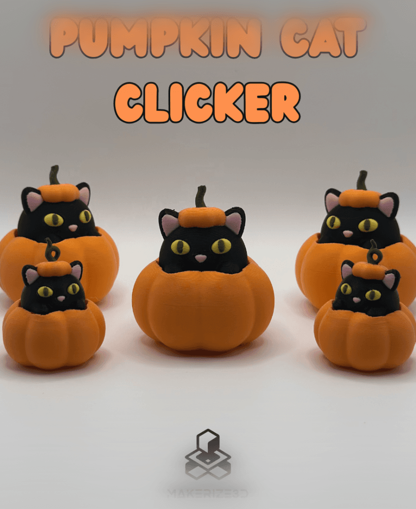 Pumpkin Cat Clicker 3d model