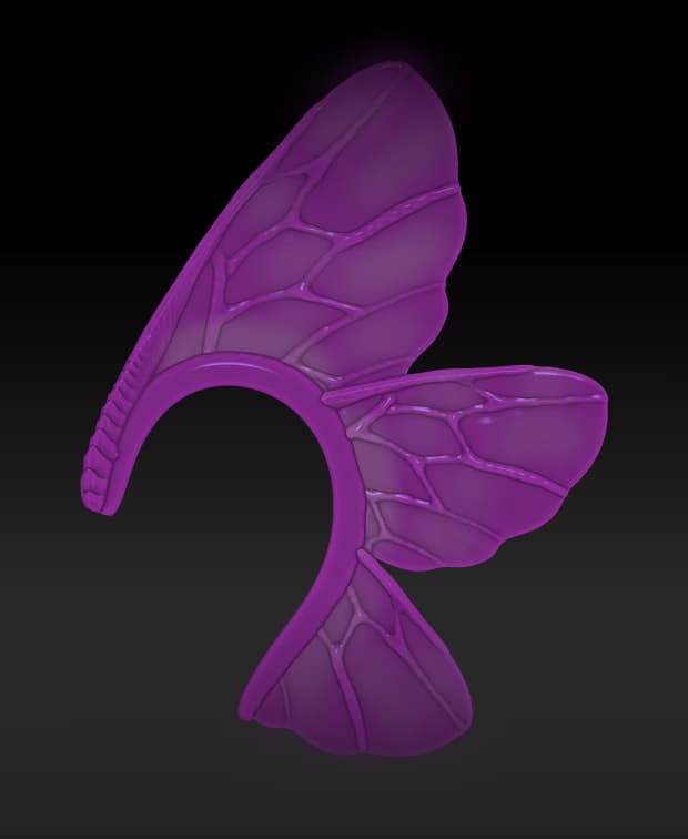 Insect Wing Ear Cuff 3d model