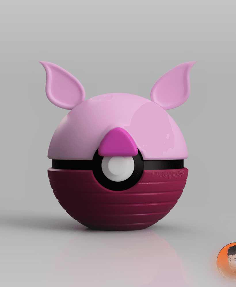 Piglet Pokeball 3d model