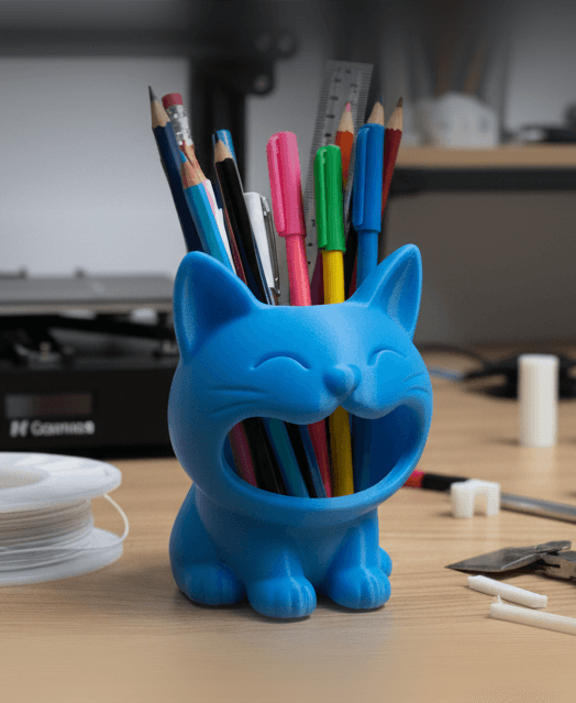 Cat Pencil Holder.stl 3d model