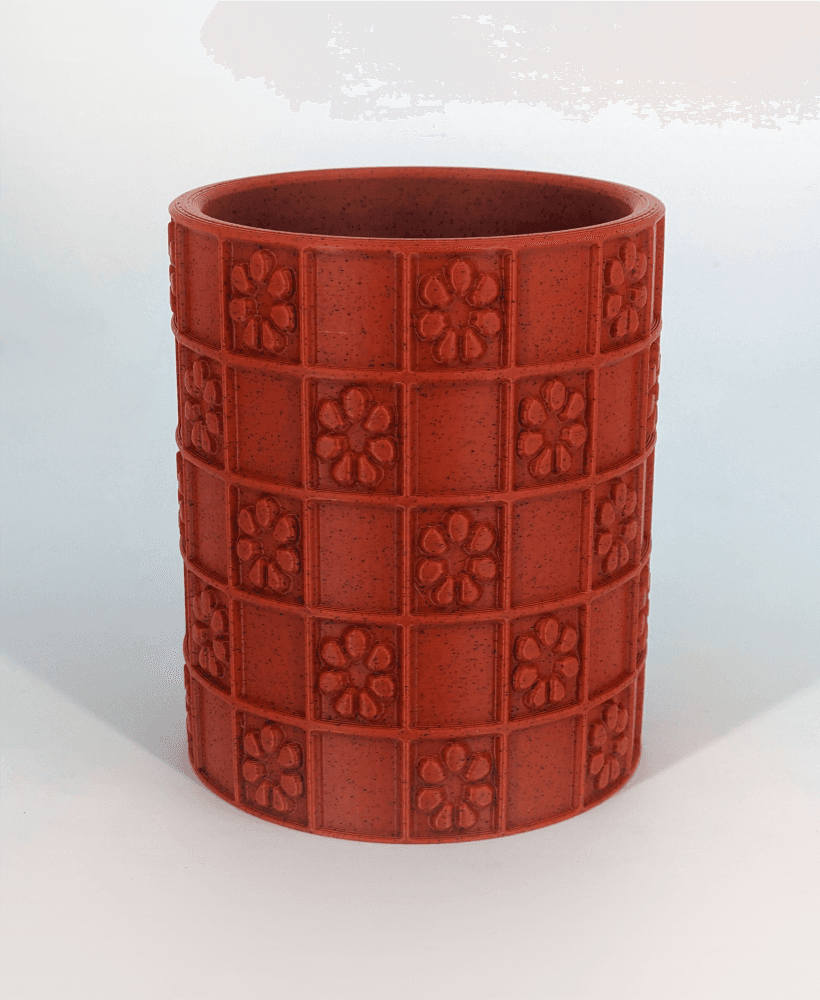 Floral Tile Vase 3d model