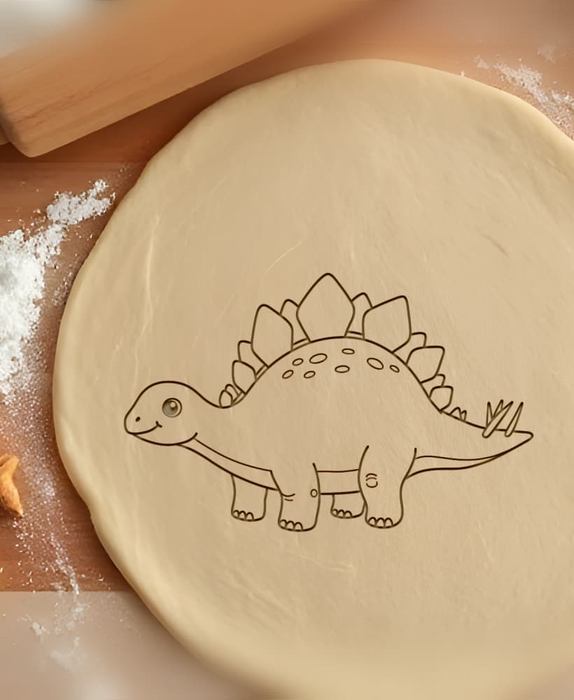 Sevimli Stegosaurus Cookie Cutter, Biscuit Cutter 3d model