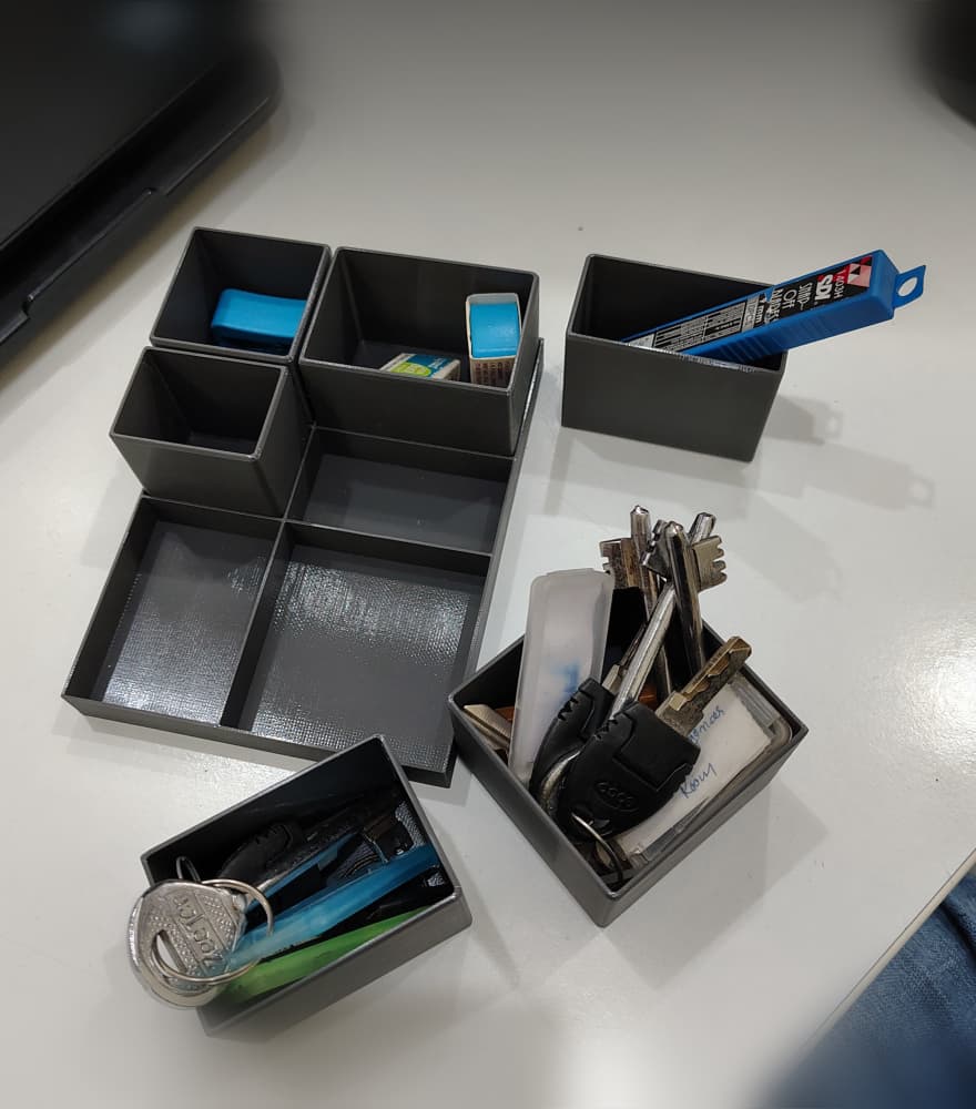 Multi compartment storage box 3d model