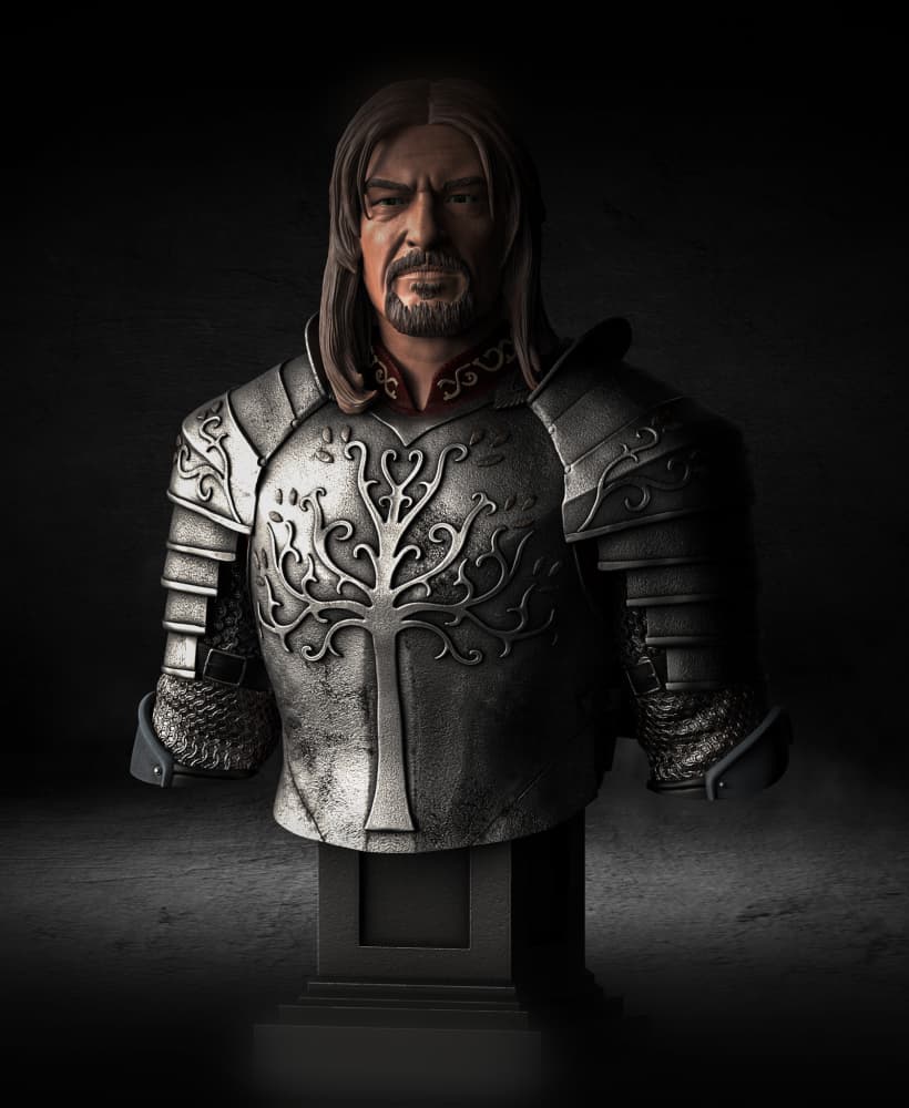 Boromir bust (Pre-Supported) 3d model
