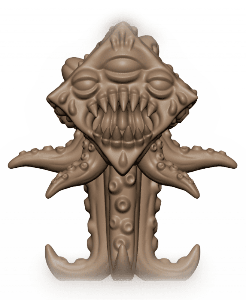Cube Demon 32mm Dark Fantasy Tabletop Miniature 3d model
