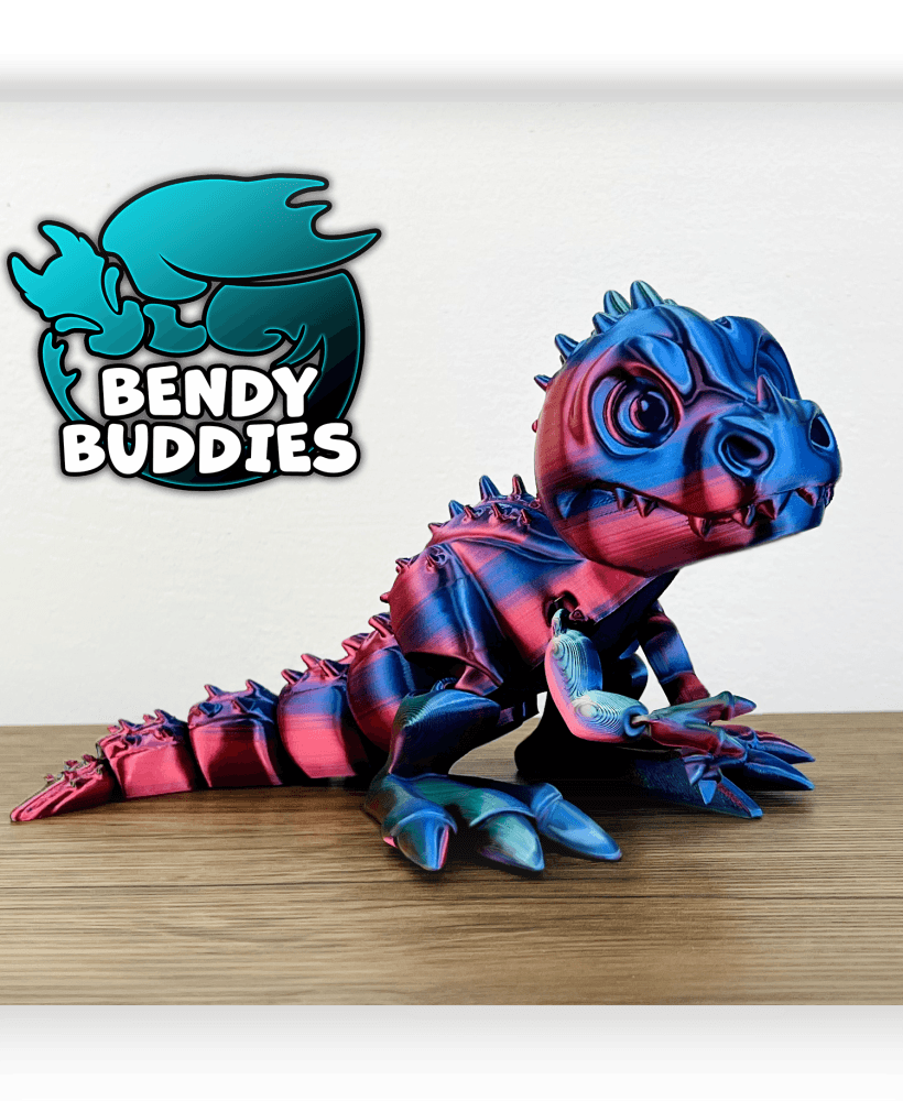 Dino Spike Wild / T-Rex Articulated / Print-in-Place Dinosaur / Cute Tyrannosaurus / Creature World 3d model