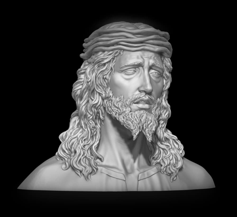 Jesus Christ Realistic Bust 3d model