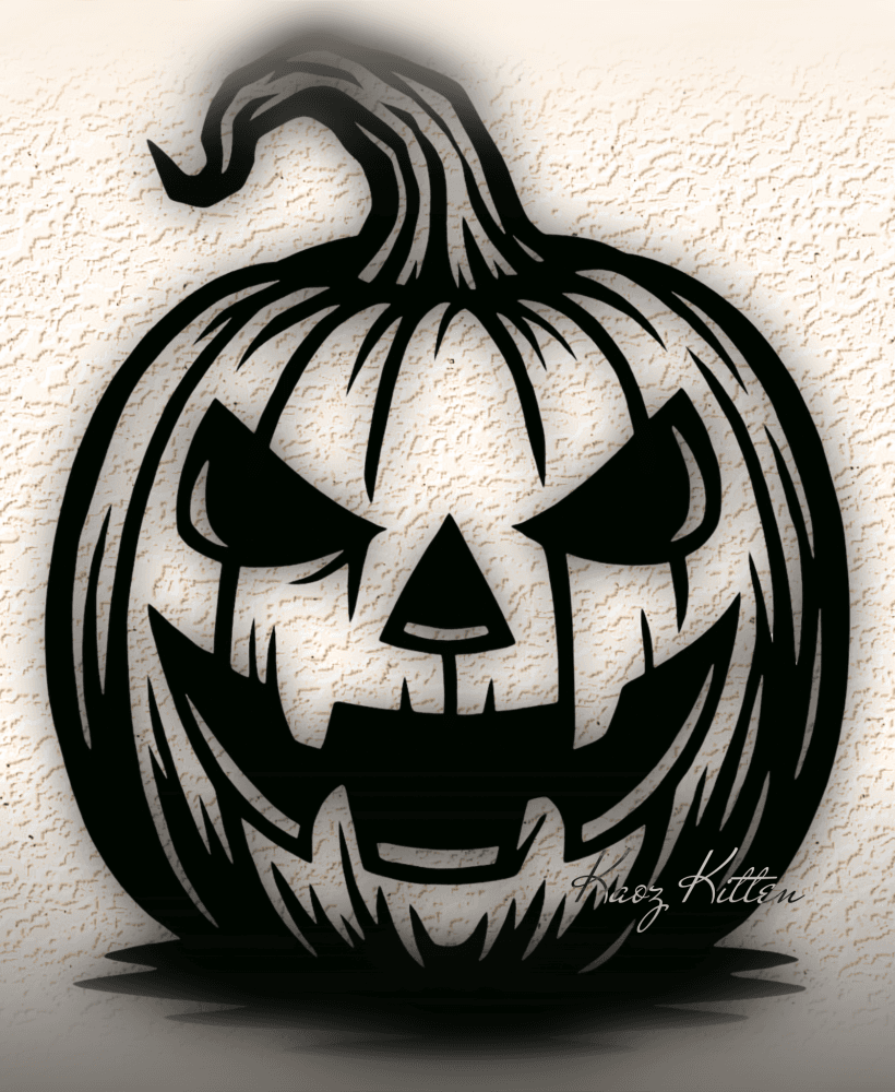 jackolantern pumpkin wall art home decor 3d model