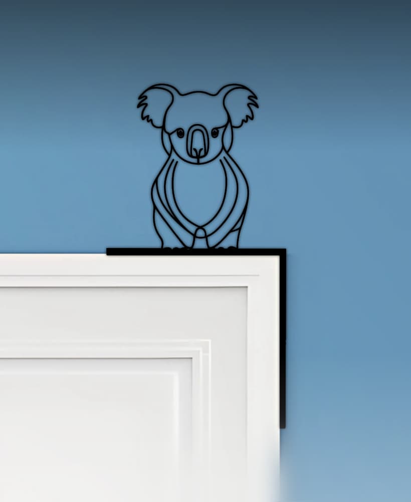 Koala Door Corner Decor 3d model