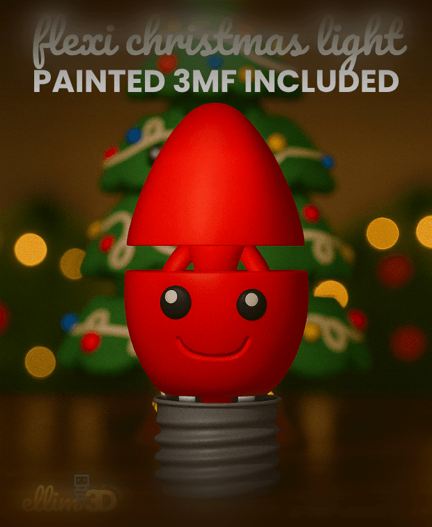 Flexi Christmas Light Bulb 3d model
