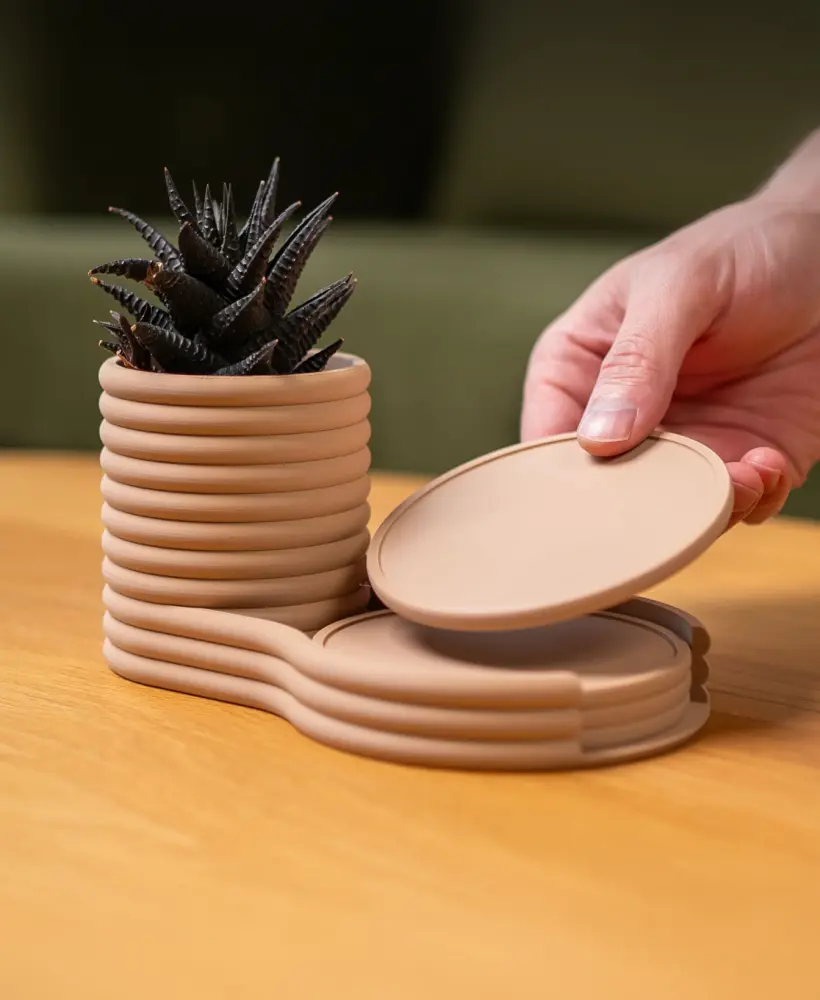 Coaster Planter 3d model