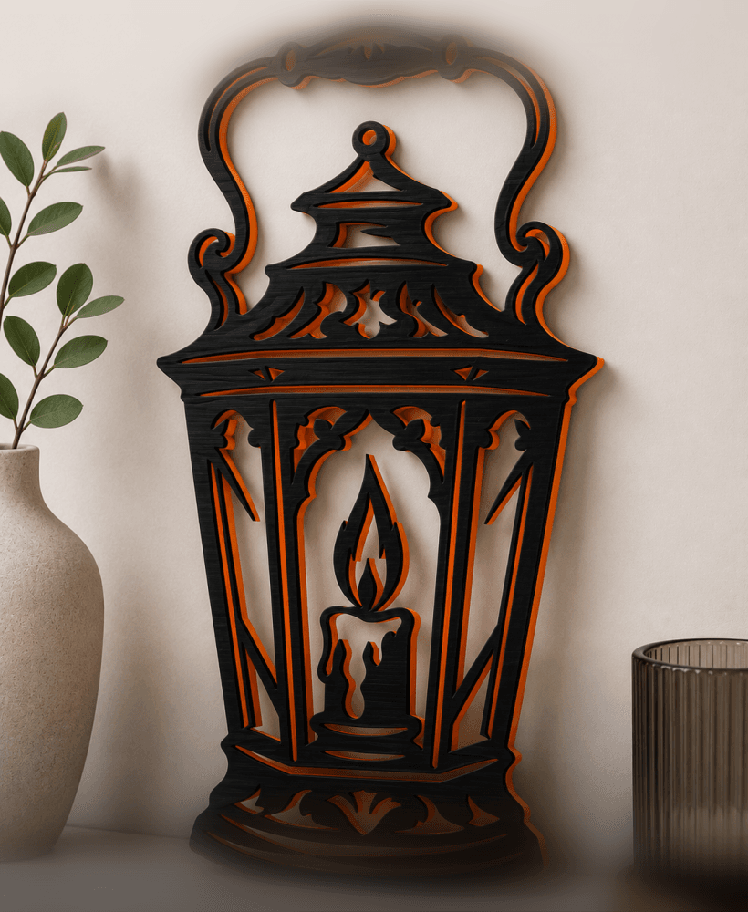 old-lantern WALL ART HOME DECOR 3d model