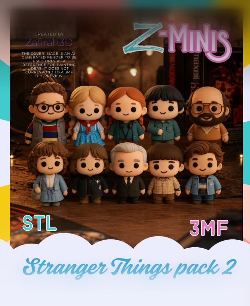 STRANGER THINGS PACK 2 Z-MINIS 3d model