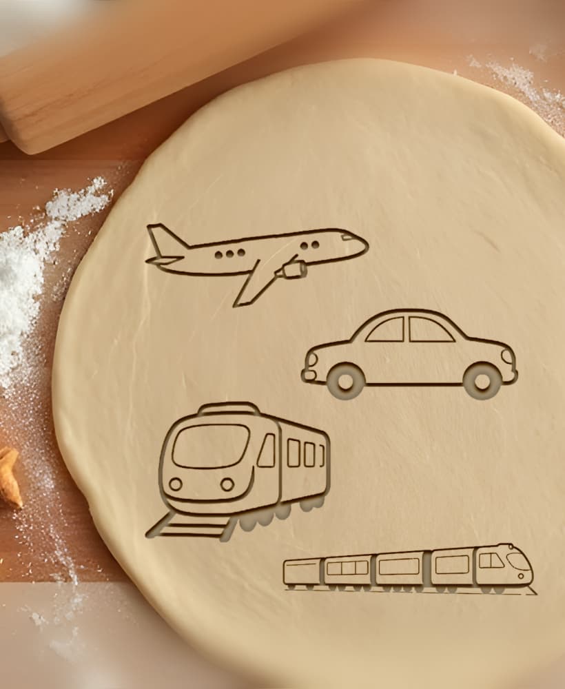 Vehicle Set Cookie Cutter, Biscuit Cutter 3d model