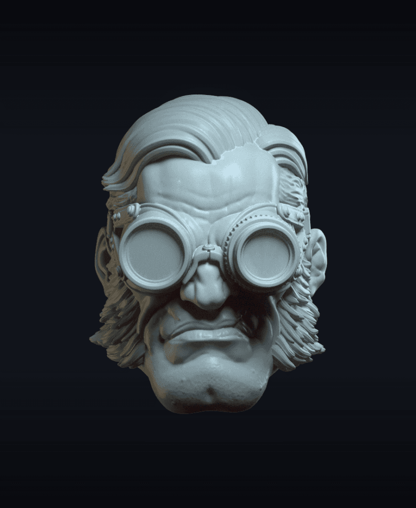 Dex v4 Action Figure Head 3d model
