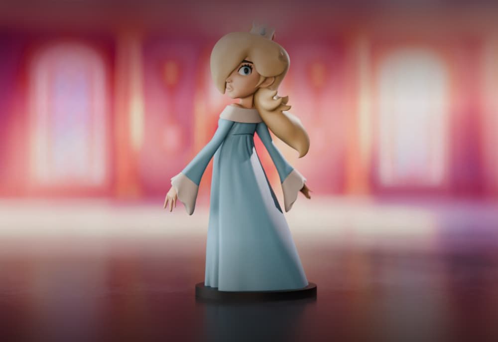 Super Mario Rosalina Inspired Collectible Figurine 3d model