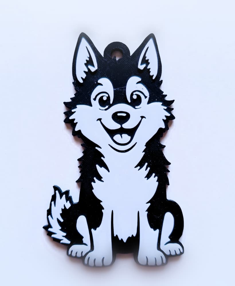 Dog keychain 2 3d model