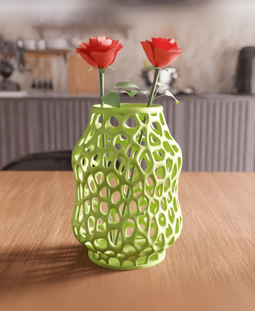 Organic Voronoi Cellular Lattice Vase 3d model