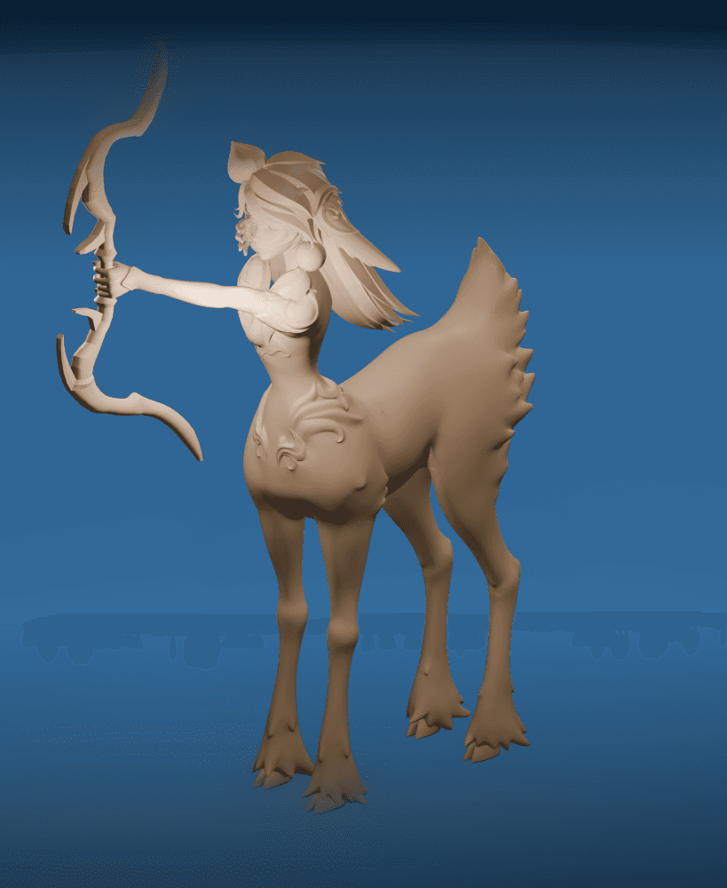 Huntress Centaur Deer-Body Archer v2 3d model