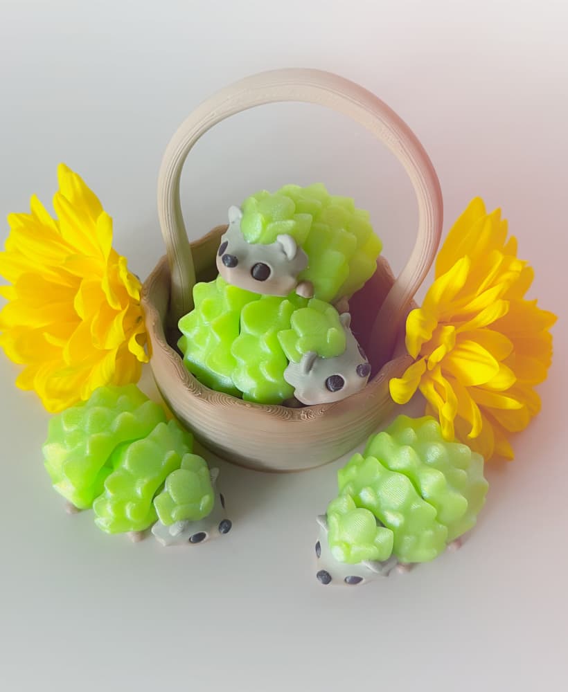 Hedge Hog Flexi and Basket 3d model