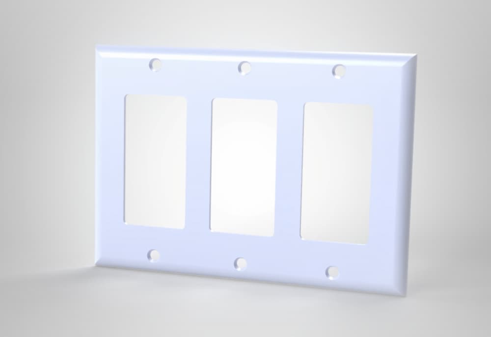 Triple Gang Light Switch Cover 3d model