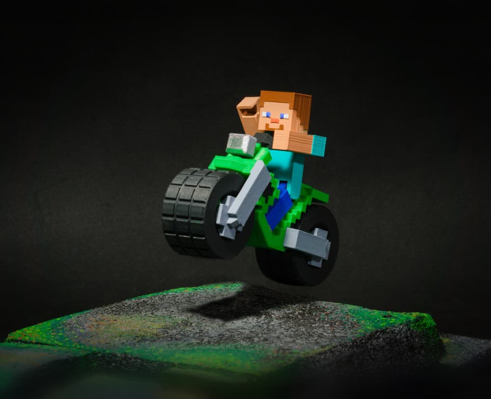 Minecraft Steve's Motorcycle 3d model