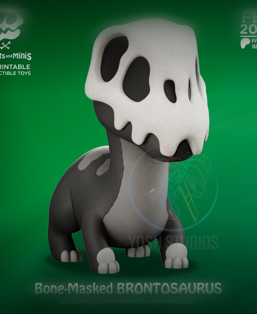 Boney Brontosaurus 3D Printer File STL 3d model